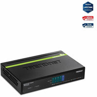 TRENDnet TPE-TG50g 5 Port Gigabit Unmanaged Switch 4 Port PoE+ 31W Budget Metal