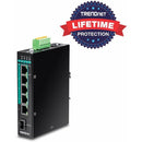 TRENDnet TI-PG541i 6 Port Hardened Industrial DIN-Rail Gigabit PoE+ Switch w SFP