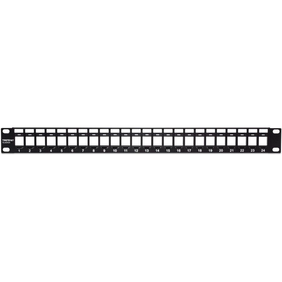 TRENDnet TC-KP24 24-Port Blank Keystone 1U Patch Panel 19" RackMount Housing