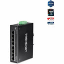 TRENDnet TI-PG80 8 Port Hardened Industrial Gigabit PoE+ DIN-Rail Switch IP30