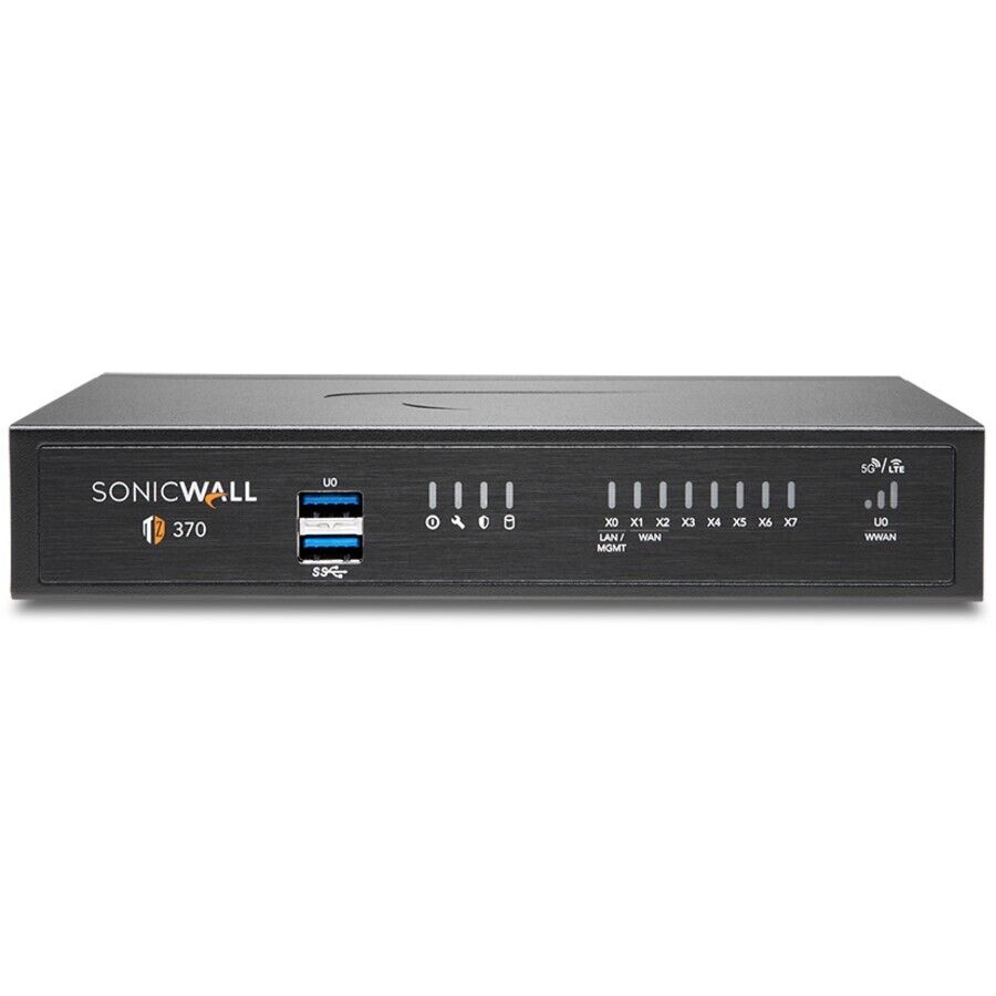 SonicWALL 02-SSC-7287 TZ370 Security Firewall 8x Gigabit RJ45 3 Yr Threat Ed