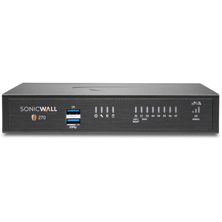 SonicWALL 02-SSC-6844 TZ270 Security Firewall 8x Gigabit RJ45 2 Yr TS Advanced