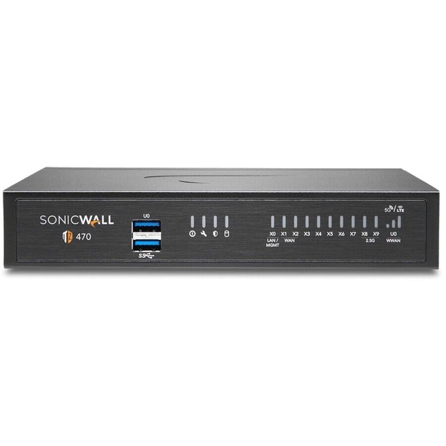 SonicWALL 02-SSC-6799 TZ470 Security Firewall 8x1Gig 2x2.5G 2x SFP+ 3 Yr Upg+ A