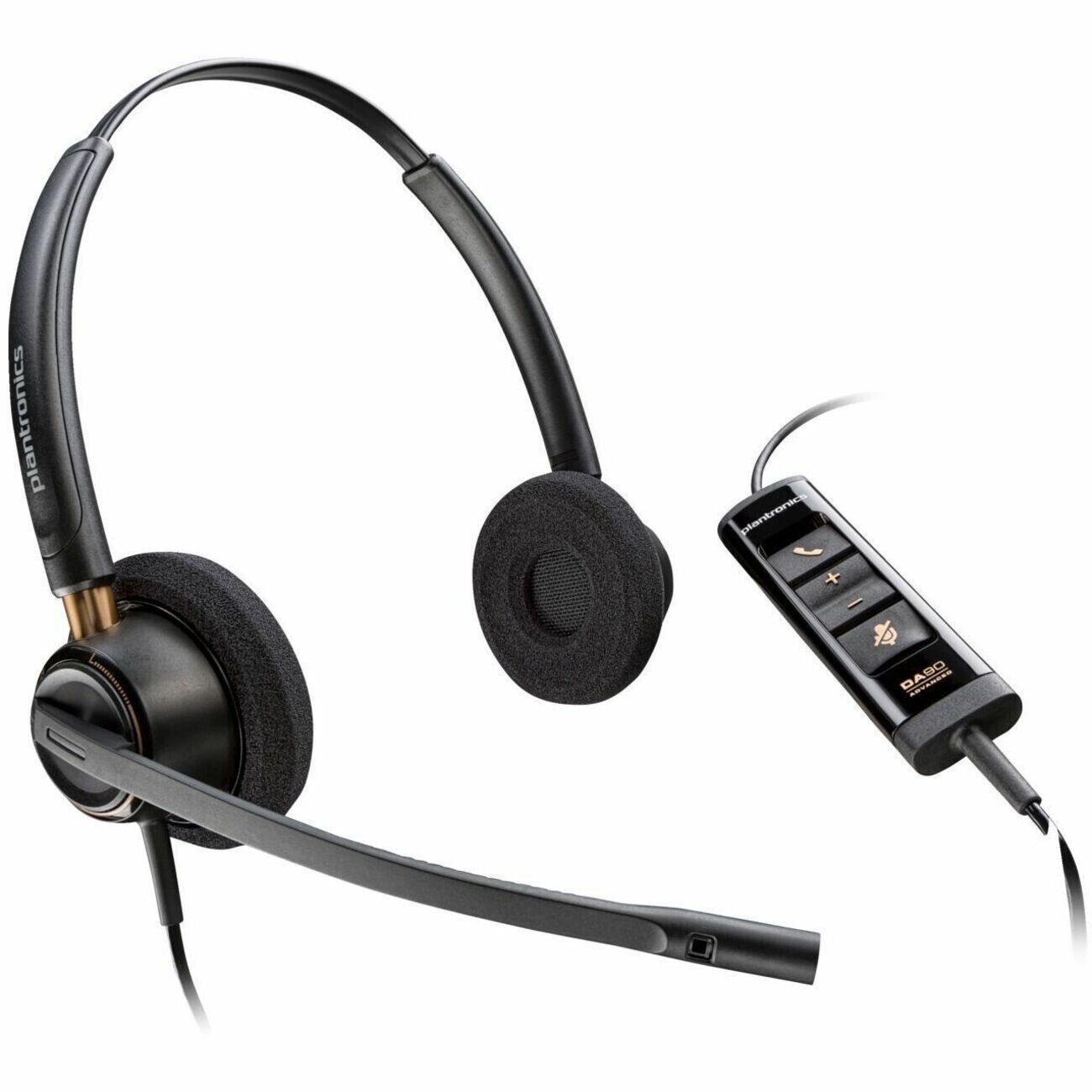 Poly 783R2AA EncorePro 525 USB Stereo Over the Head Headset Teams Certified BLK
