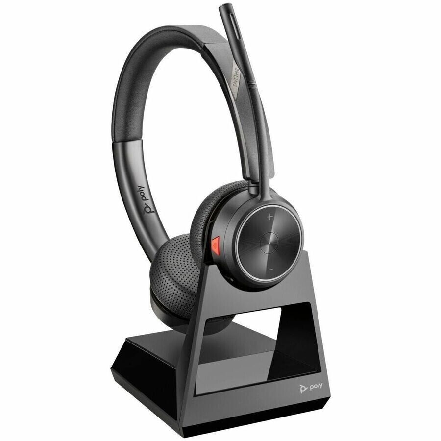 Poly 7W6D5AA#ABA Savi 7220 Office Stereo Wireless DECT Headset w Charging Stand