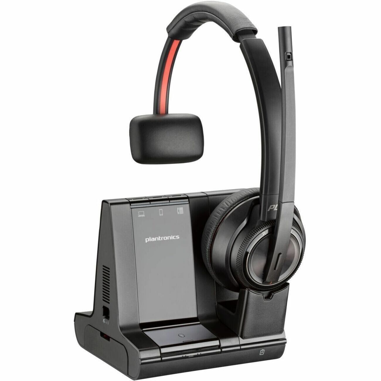 Poly 7S445AA#ABA Savi 8210 Office Stereo DECT Wireless Bluetooth Headset w Stand