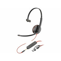 Poly 8X227A6 Blackwire 3215 Mono USB-C/A 3.5mm Headset Inline Control TAA TEAMS