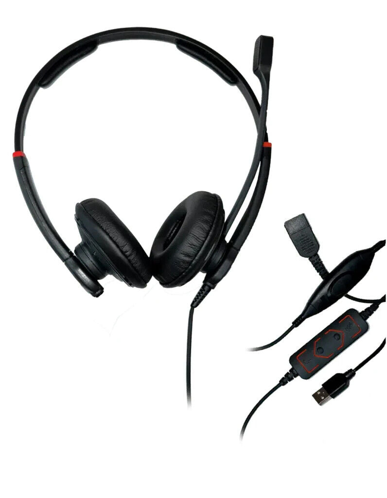 DataLocker AT1000HS-PTT-QD-G AlphaTalk USB Stereo USB Wired Headset w Quick Disc