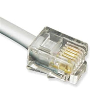 Cablesys ICC-ICLC425FSV 25' Satin SILVER Mod RJ11 6P4C Telephone Line Flat Cord