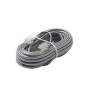 Cablesys ICC-ICLC425FSV 25' Satin SILVER Mod RJ11 6P4C Telephone Line Flat Cord