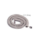 Cablesys 2500GR 25' Dolphin GRAY Telephone Handset RJ9 Curly Cord GCHA444025-FGY