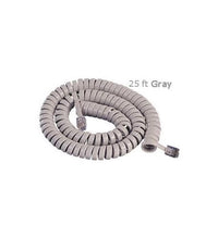 Cablesys 2500GR 25' Dolphin GRAY Telephone Handset RJ9 Curly Cord GCHA444025-FGY