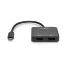 Rocstor Y10A201-B1 USB-C to Dual DisplayPort 4K 3840x2160 Adapter Splitter Gray