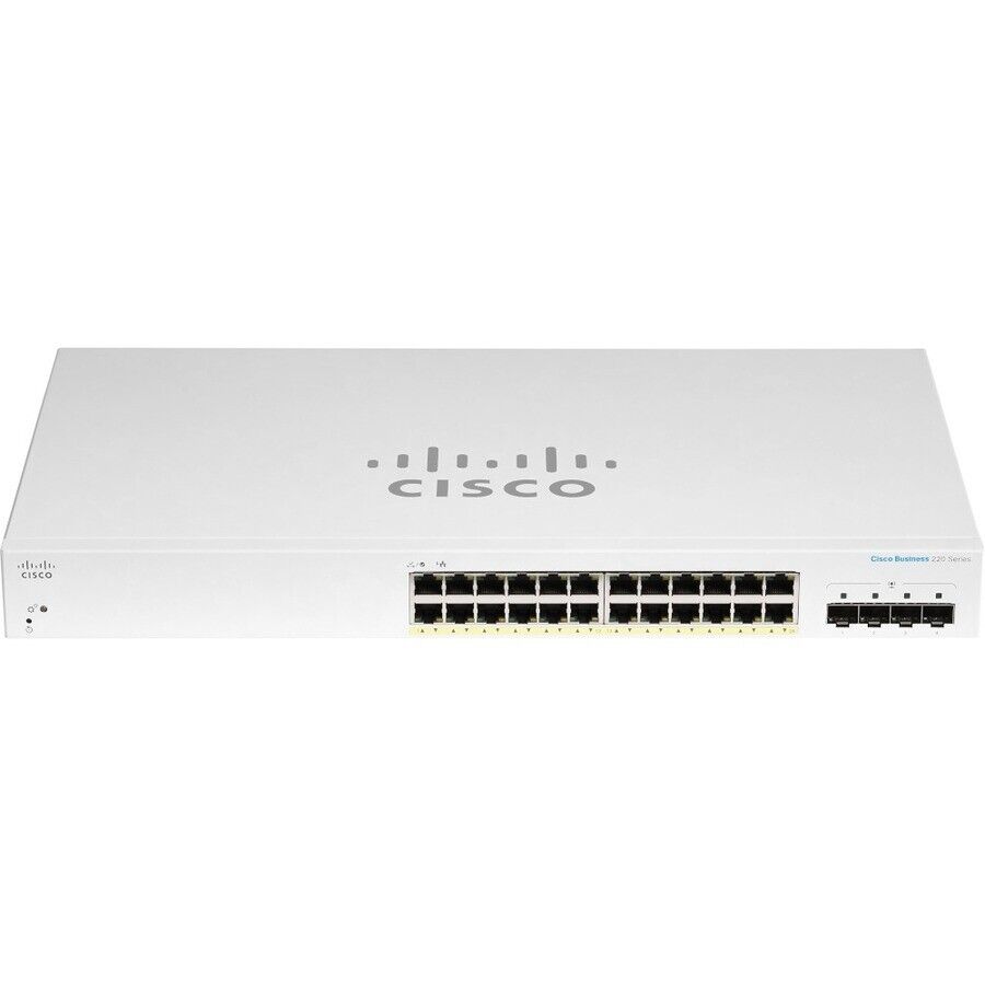 Cisco CBS220-24P-4G-NA 24 Giga PoE 4 Giga Exp Slot 4 SFP Managed Switch