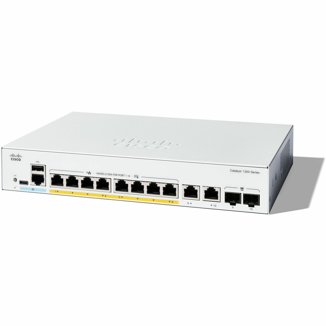 Cisco C1300-8P-E-2G Catalyst 8x Gig PoE+ 2x SFP Ethernet Managed Network Switch