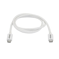 StarTech TBLT3MM1MW 3.3Ft Thunderbolt 3 Cable 4K 100W PD USB-C DP Cable White