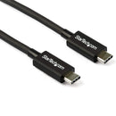 StarTech TBLT34MM80CM 2.6Ft Thunderbolt 3 Cable 4K 5K 100W PD USB-C DP Cable BLK