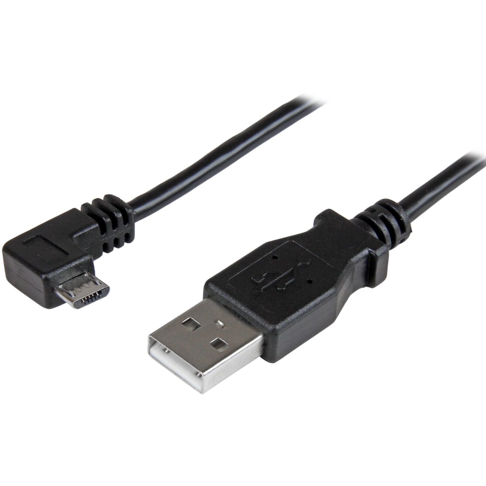 StarTech USBAUB1MRA 3Ft Right Angle Micro-USB to USB A Charge Sync Cable Black