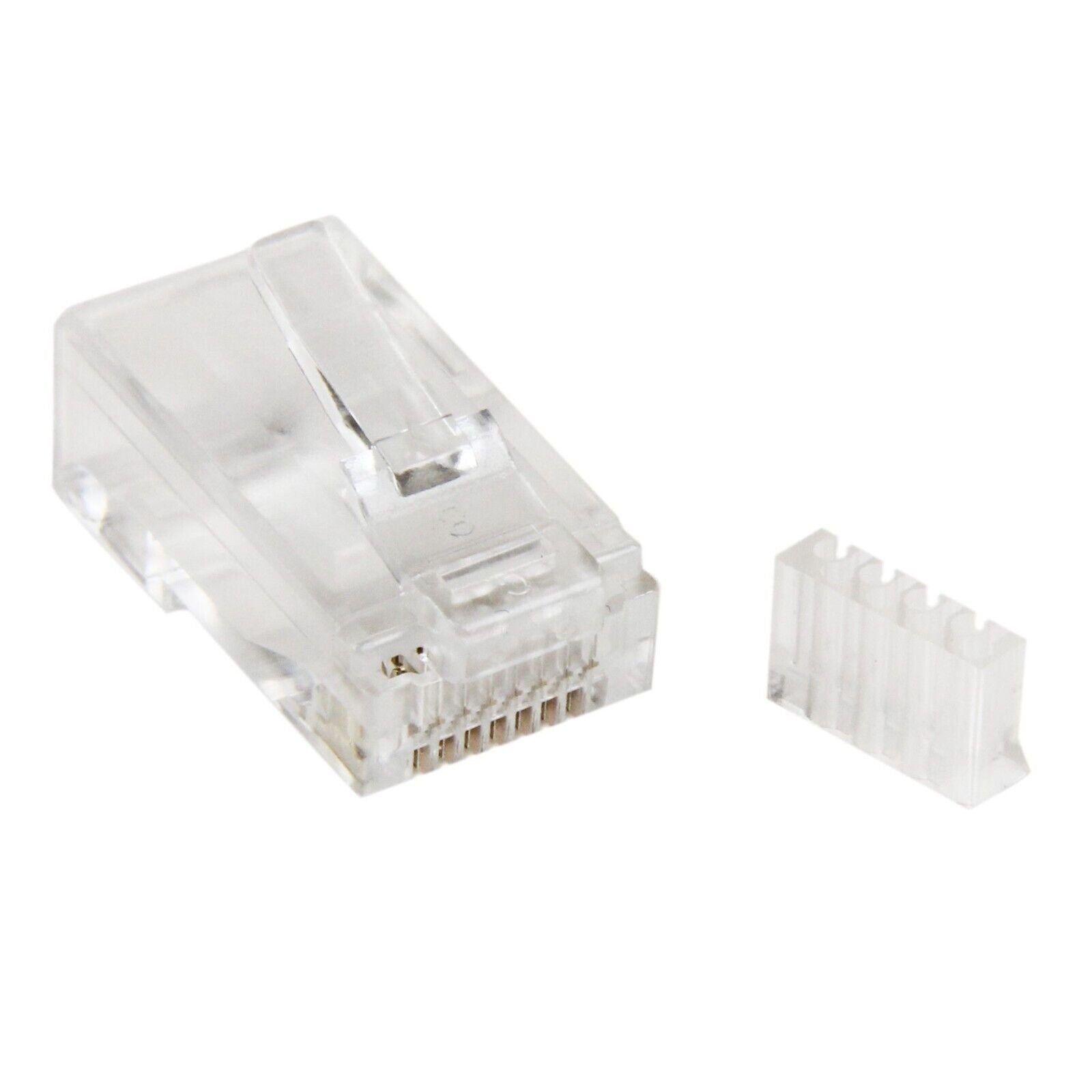 StarTech CRJ45C6SOL50 50Pk CAT6 Modular Ethernet RJ45 Clear Plugs for Solid Wire