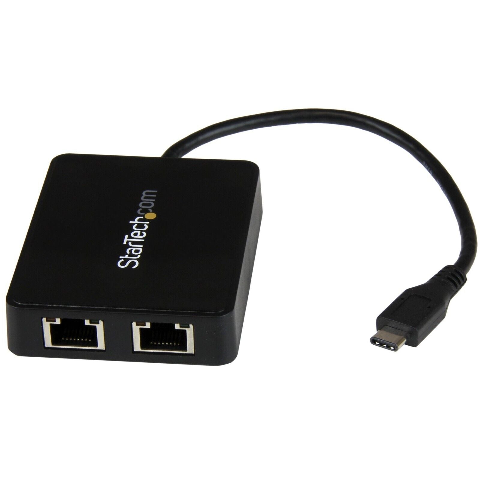 StarTech US1GC301AU2R USB-C to Dual Gigabit Ethernet Dongle w USB Black Adapter