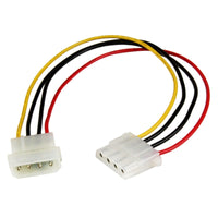 StarTech LP4POWEXT12 12In LP4 to LP4 Power Supply Extension Molex Cable M/F