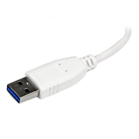 StarTech ST4300MINU3W 4 Port USB 3.0 SuperSpeed Mini Hub Compact Portable White