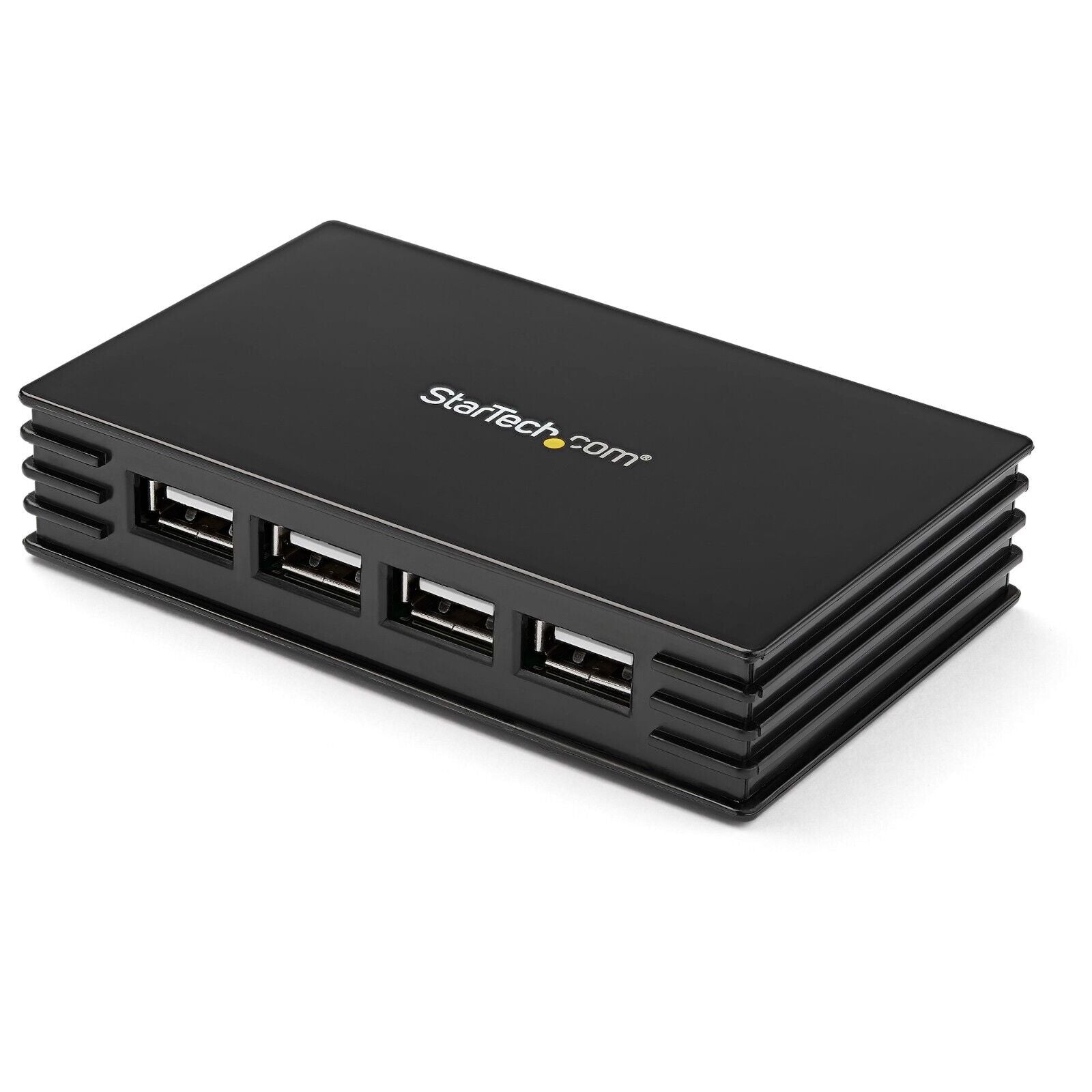 StarTech ST7202USB 7 Port USB-B to 4 USB-A 2.0 Mini Dock Hub w Power Adapter BLK