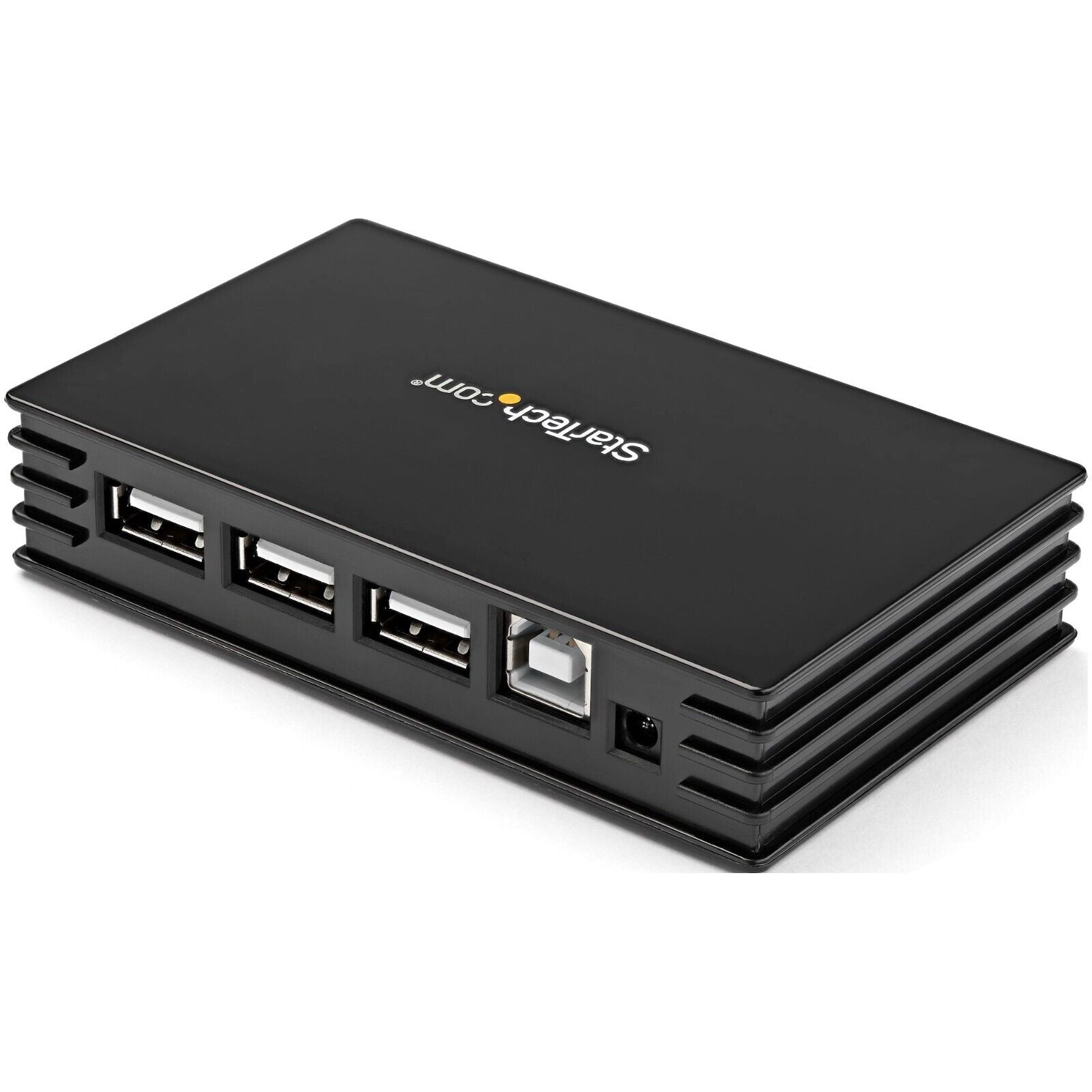 StarTech ST7202USB 7 Port USB-B to 4 USB-A 2.0 Mini Dock Hub w Power Adapter BLK