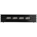 StarTech ST7202USB 7 Port USB-B to 4 USB-A 2.0 Mini Dock Hub w Power Adapter BLK