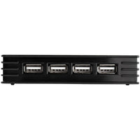 StarTech ST7202USB 7 Port USB-B to 4 USB-A 2.0 Mini Dock Hub w Power Adapter BLK