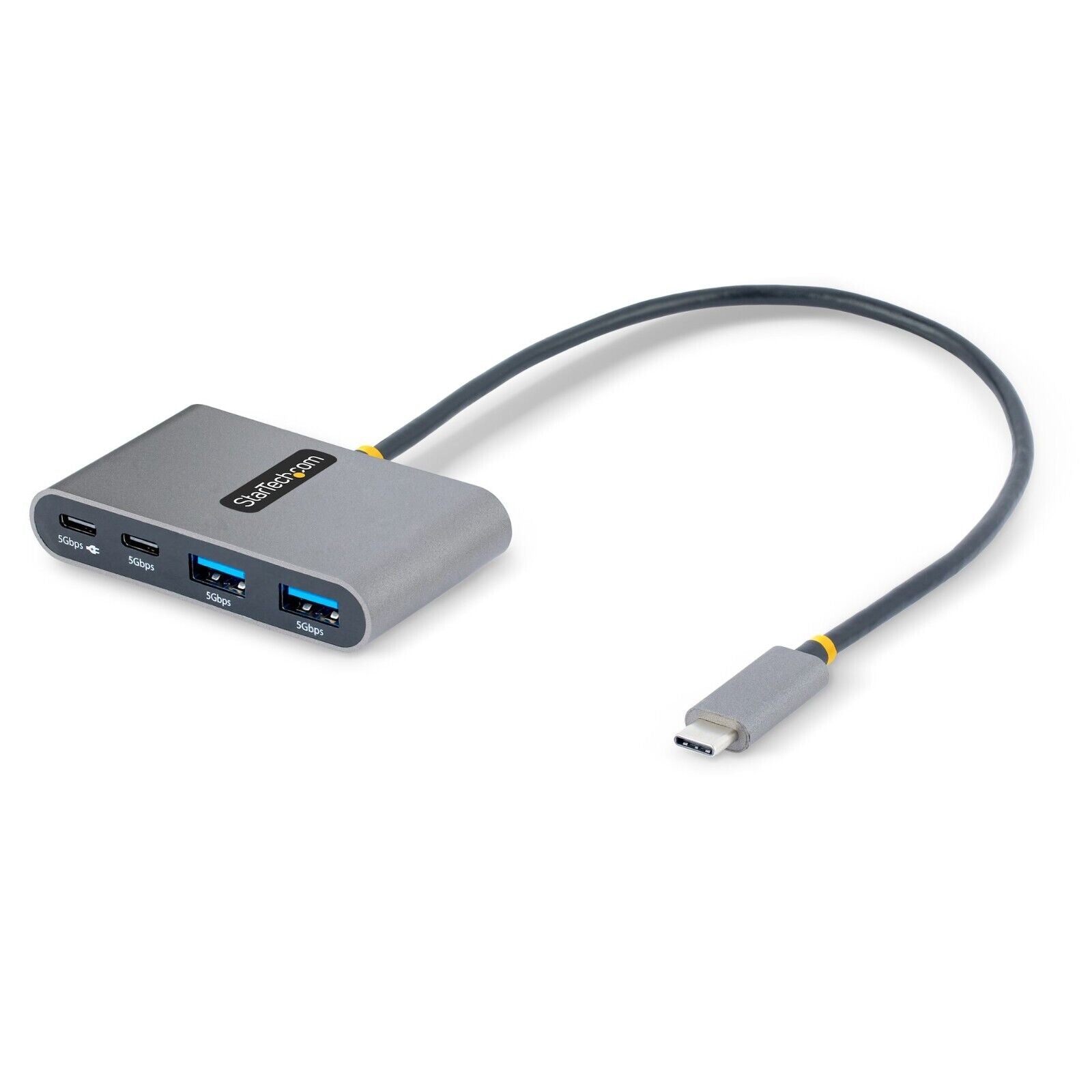 StarTech 5G2A2CPDB-USB-C-HUB 4-Port USB-C USB-A HUB w 100W PDel 12" Cable Gray