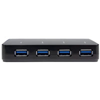 StarTech ST53004U1C 4 Port USB-A Hub 1x 2.4A Charging Port w Power Adapter Black