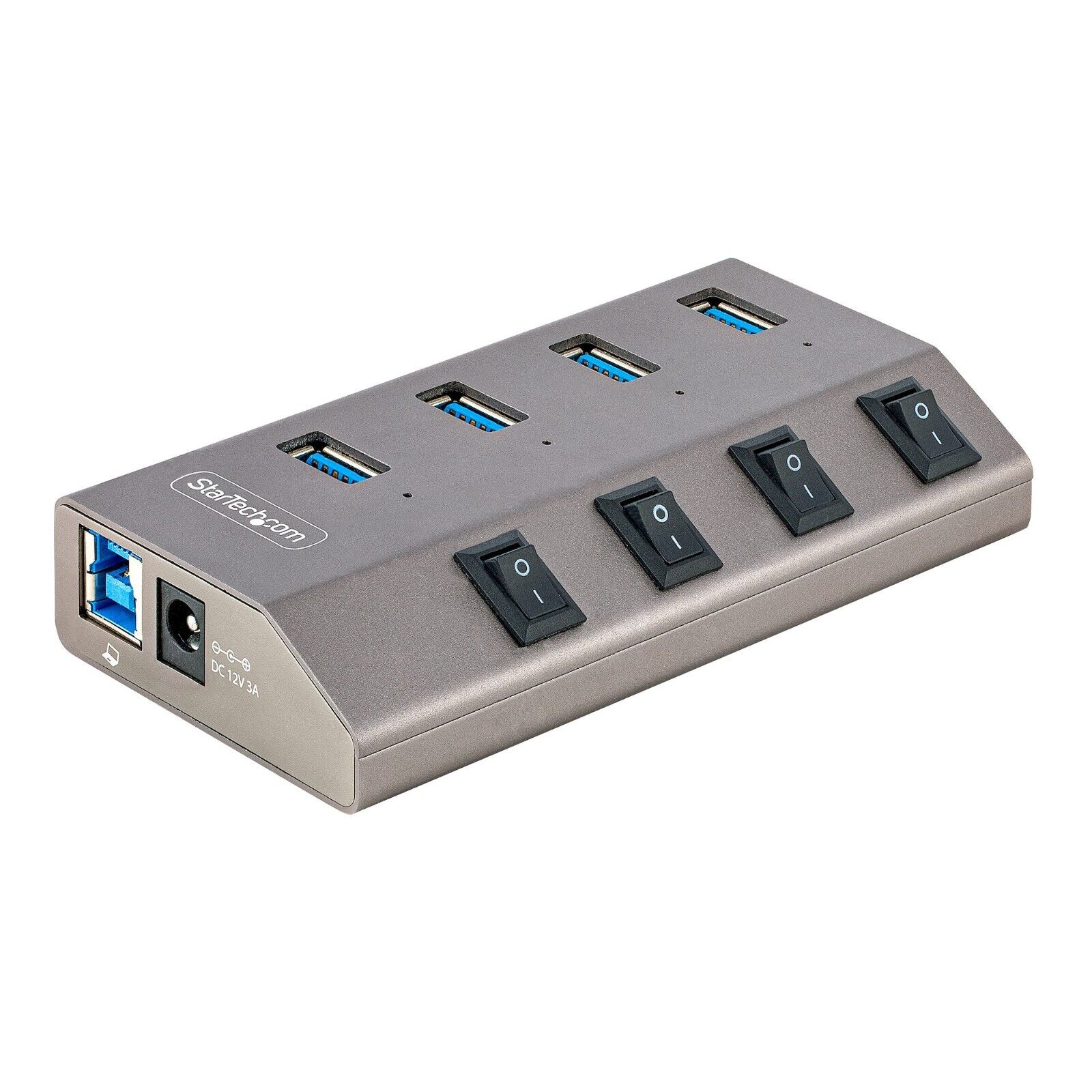 StarTech 5G4AIBS-USB-HUB-NA 4-Port Powered USB-C Expansion On/Off Hub w Power