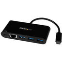 StarTech HB30C3AGEPD 3 Port USB-C Hub w 3x USB-A GbE Ethernet RJ45 60W PDelivery