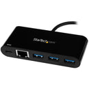 StarTech HB30C3AGEPD 3 Port USB-C Hub w 3x USB-A GbE Ethernet RJ45 60W PDelivery