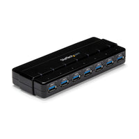 StarTech ST7300USB3B 7 Port USB Hub 1 USB-B to 7 USB-A Black Compact Case