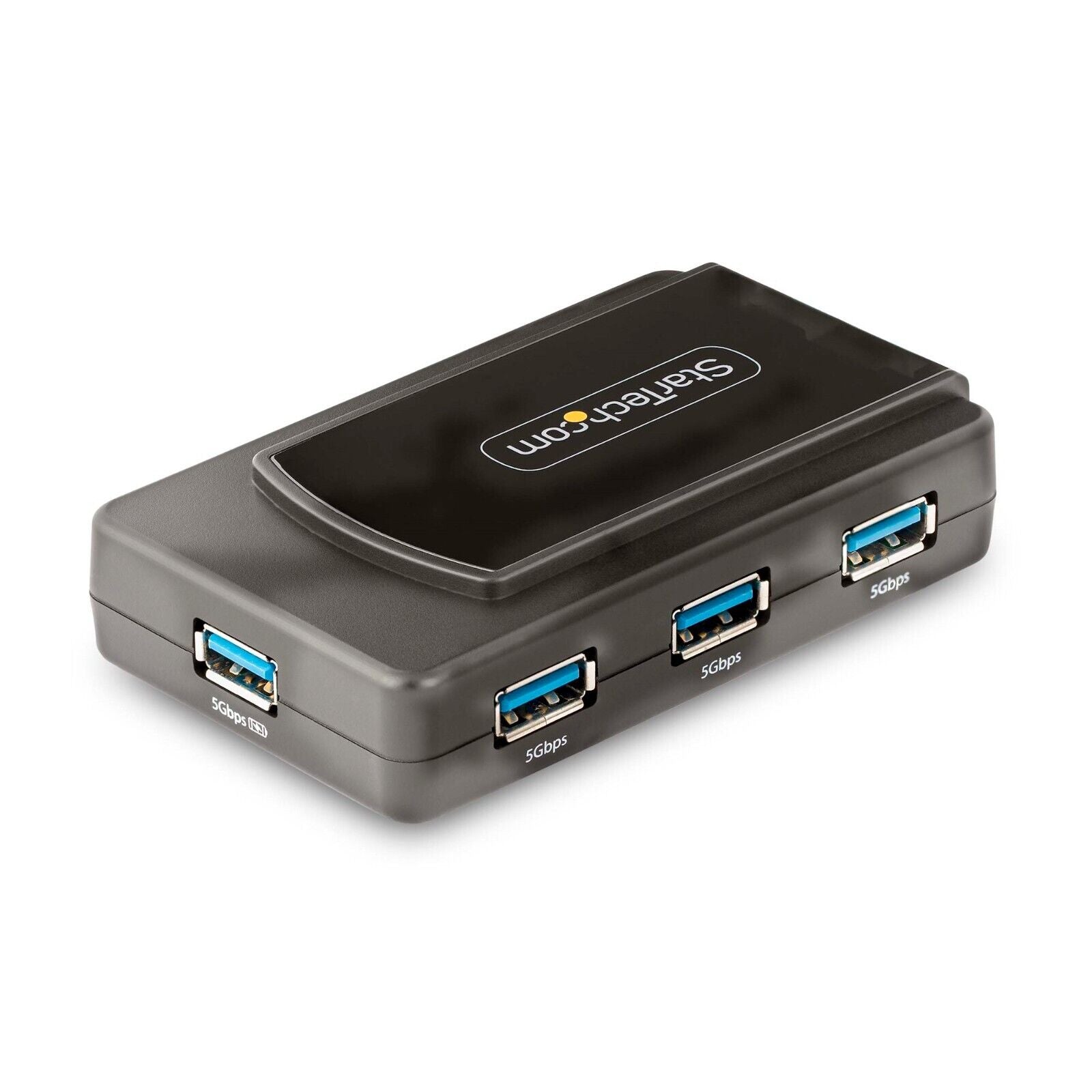 StarTech 5G7AS-USB-A-HUB 7-Port USB-A to 7 USB-A Compact Hub w Power Adapter BLK