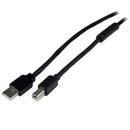 StarTech USB2HAB65AC 65Ft USB 2.0 A to B Active M/M Printer Scanner Cable Black