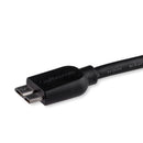 StarTech USB3AUB50CMS 1.5Ft USB 3.0 to Micro B SuperSpeed Slim Cable Black