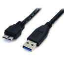 StarTech USB3AUB50CMB 1.5Ft USB 3.0 to Micro B Cable SuperSpeed Cable Cord Black