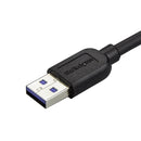 StarTech USB3AU50CMRS 20In (0.5M) USB-A to Micro-B Right Angle Slim Cable Black