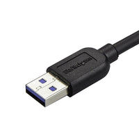 StarTech USB3AU50CMRS 20In (0.5M) USB-A to Micro-B Right Angle Slim Cable Black