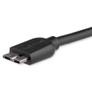 StarTech USB3AUB15CMS 6In USB A 3.0 to Micro B M/M Cable Slim SuperSpeed Black