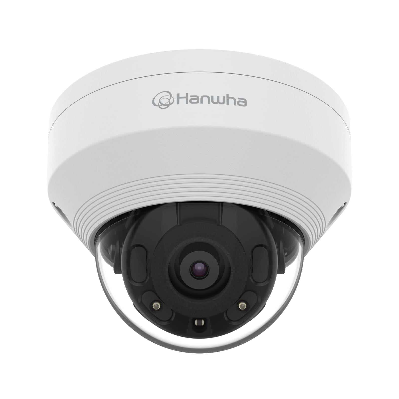 Hanwha QNV-8020R Q-Series 5MP IR Vandal IP Dome Camera, 4mm Fixed Lens, White