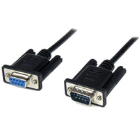 StarTech SCNM9FM1MBK 3Ft DB9 RS232 Serial 9Pin Null Modem Cable F/M Black