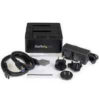 StarTech SDOCK2U33EB Dual Bay USB 3.0 to 2.5" 3.5" eSATA to SATA Docking Station