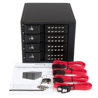 StarTech HSB4SATSASBA 4 Bay Alum Trayless Hot Swap Rack BackPlane 3.5" SAS SATA
