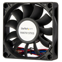 StarTech FAN7X15TX3 70x15mm Ball Bearing Computer Case Fan w TX3 Connector Black