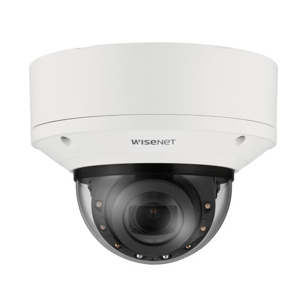 Hanwha XNV-9083R Series 8MP Outdoor IR Vandal Dome IP Camera 4.4-9.3mm Motorized