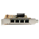 StarTech ST1000SPEX43 4 Port Gigabit Ethernet PCIe x4 Network RJ45 Full Hgt Card